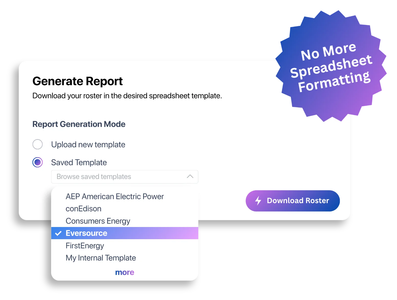 Auto-generated utility roster export